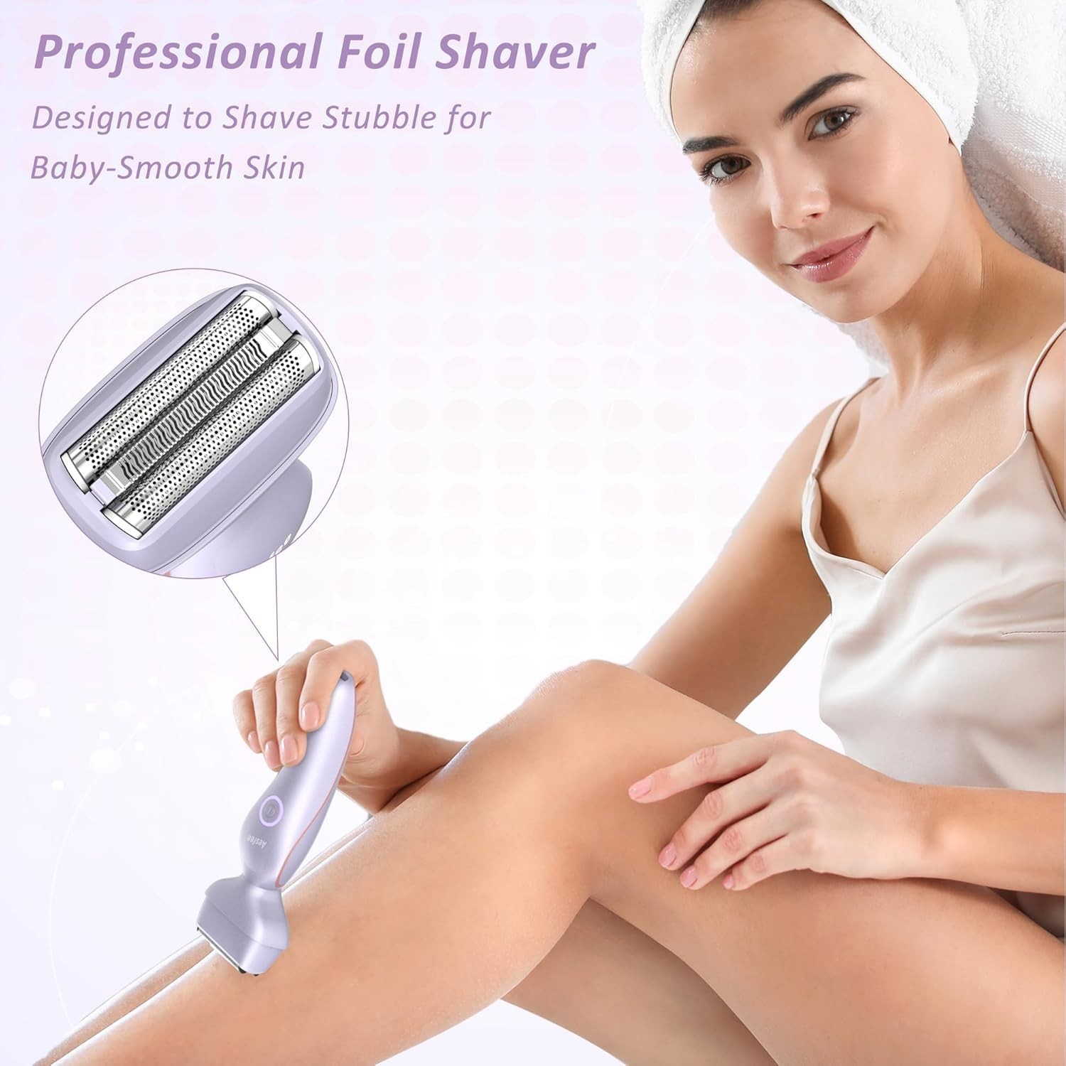 Electric Razors for Women Face Full Body, 2-in-1 Bikini Trimmer and Shavers for