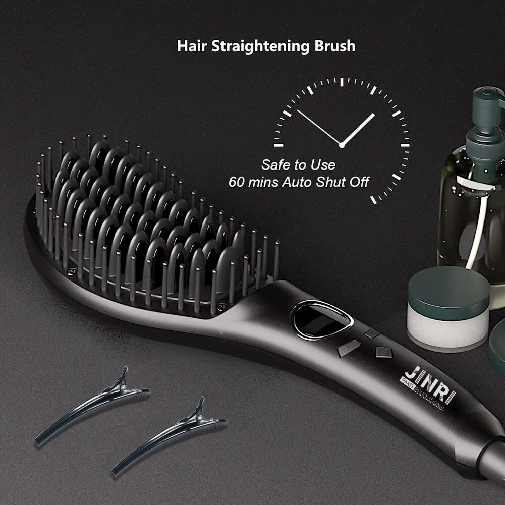 Brand New — Hair Straightener Brush, Ceramic Ionic Straightening Iron Comb
