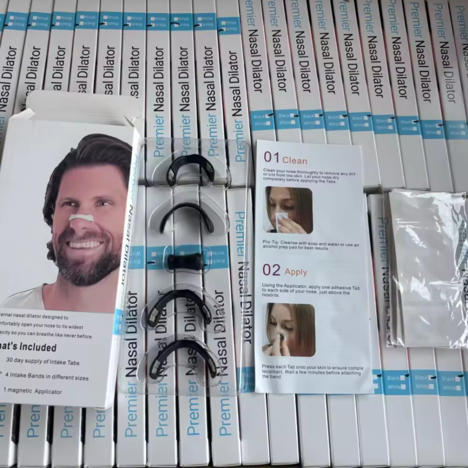 60 airvolution nasal strip sticker 4 Magnetic strips Nasal Breathing Dilator Kit