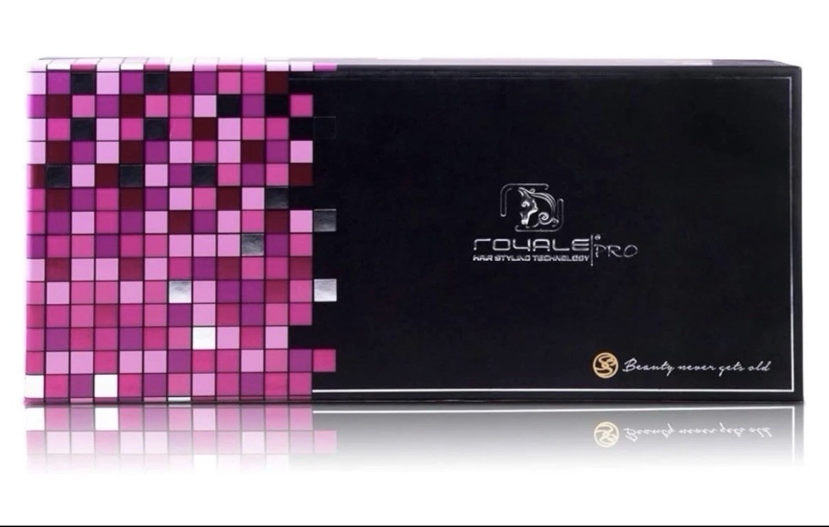 Royale Classic Flat Iron Hair Straightener, Hot Pink Ceramic Floating Plate- NEW