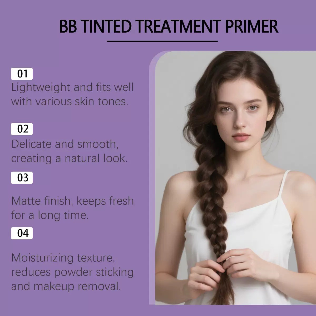 BB Cream Tinted Moisturizer with SPF 30, Hydrating Formula Face Sunscreen for Al