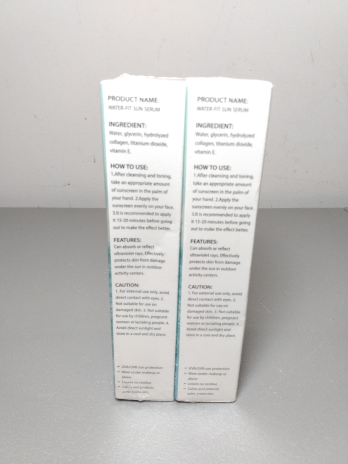 Madagascar Centella Water-Fit Sun Serum SPF50+ PA++++ 50ml. 2PK New