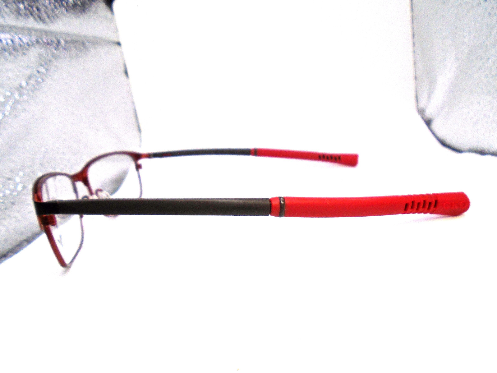 CEO-V Unknown Model Brown/Red Rectangle Eyeglasses Frames 50-17-138