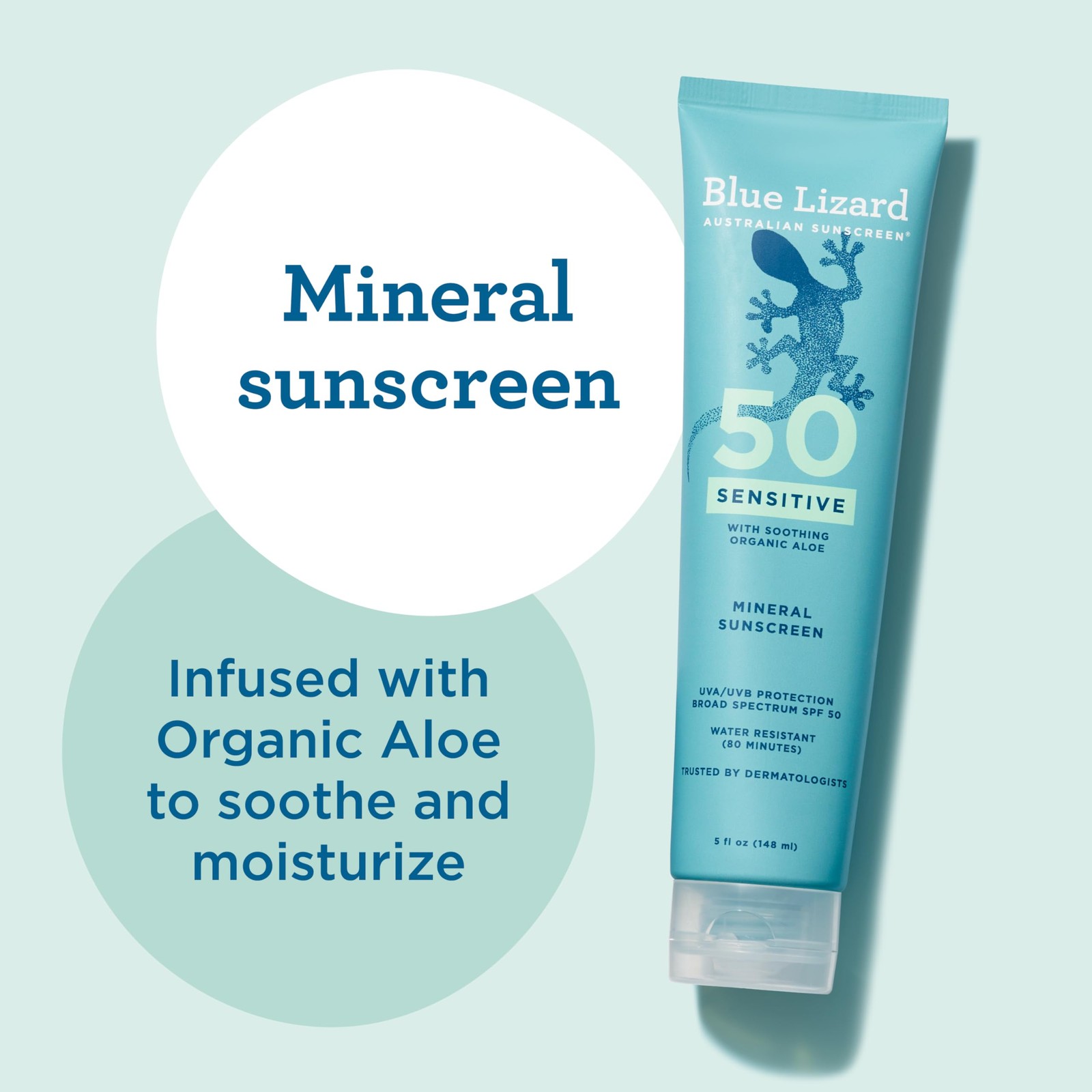 Sensitive Mineral SPF 50 Sunscreen Lotion, 100% Mineral Sunscreen, UVA/UVB Pr…
