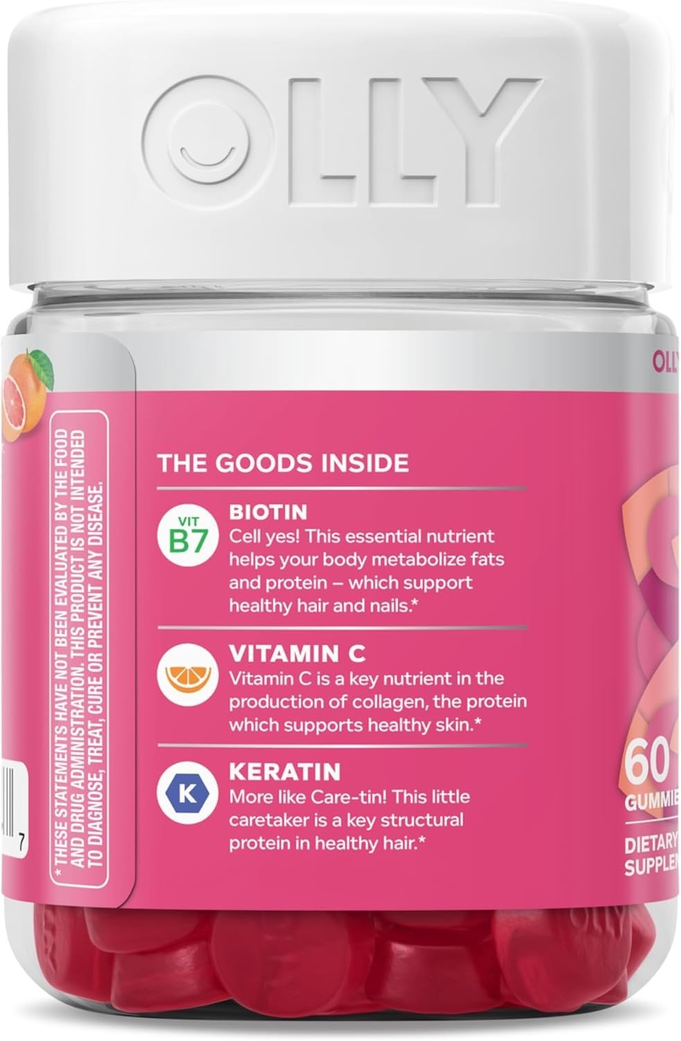 OLLY Undeniable Beauty Gummies, Biotin, Keratin, Supplement for Hair, Skin, Nail