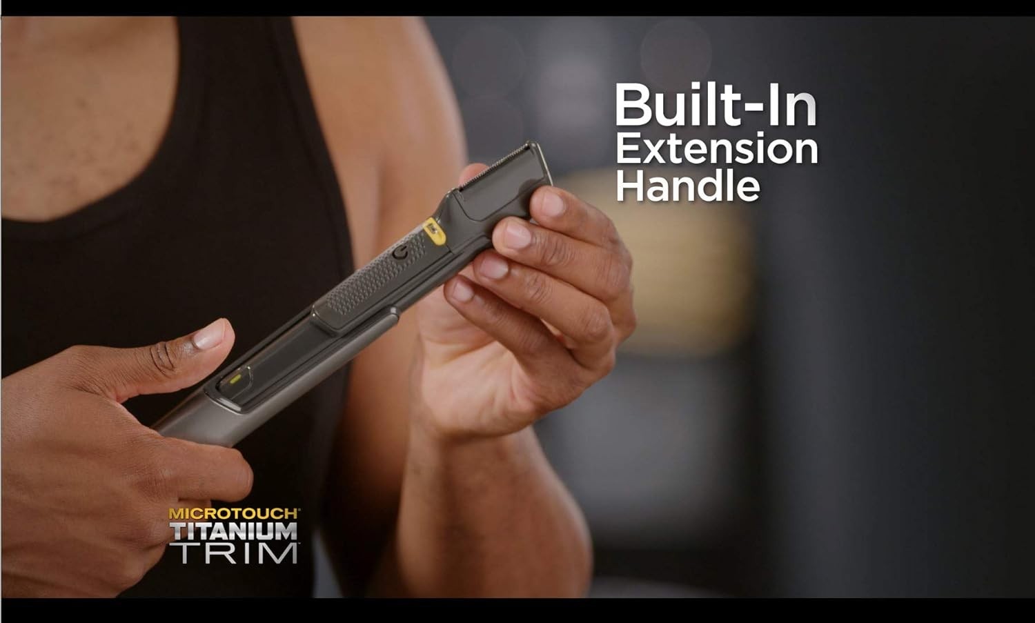 Battery-Powered Titanium Hair Cutting Tool with Extendable Arm for Home Grooming
