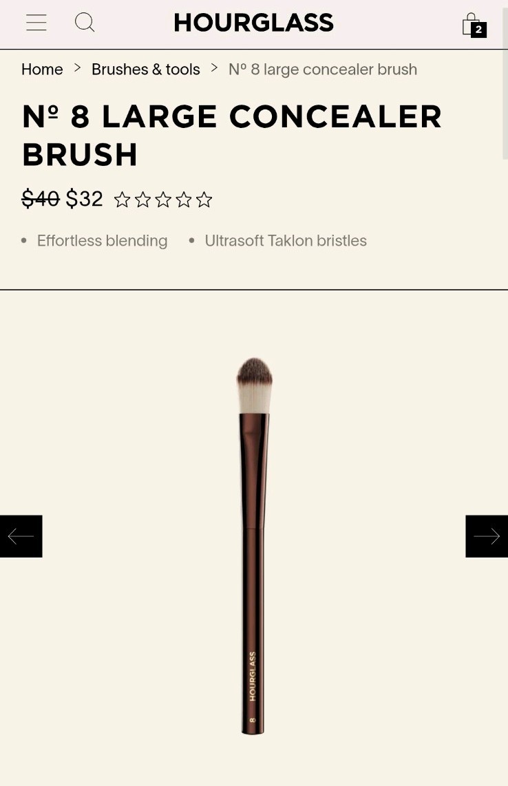 Hourglass FOUNDATION #1 Powder #8 Concealer & Vanish Brush SET of 3 LIQUIDATION