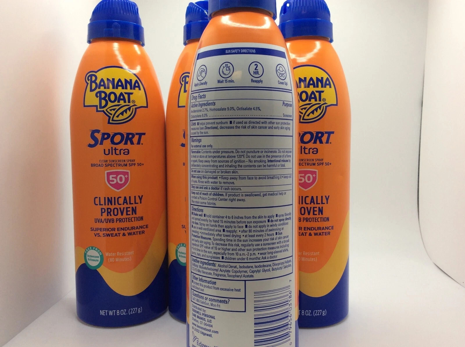 Banana Boat Sport Ultra Sunscreen Broad Spectrum SPF 50 🌞 LOT OF 4 CANS 🌞