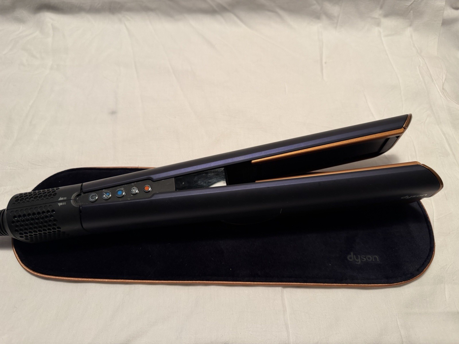 Dyson Airstrait HS06 Prussian Blue Copper Wet Dry Straightener w Mat