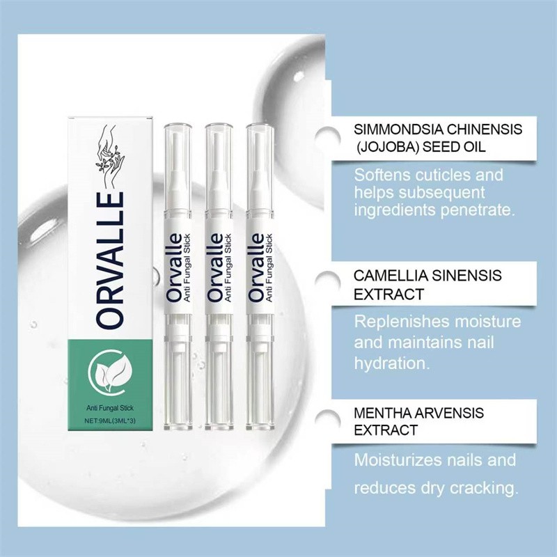 3PCS Orville Nail Fungus Pen Anti Fungus Infection Nail Care Repair Pen Toenail