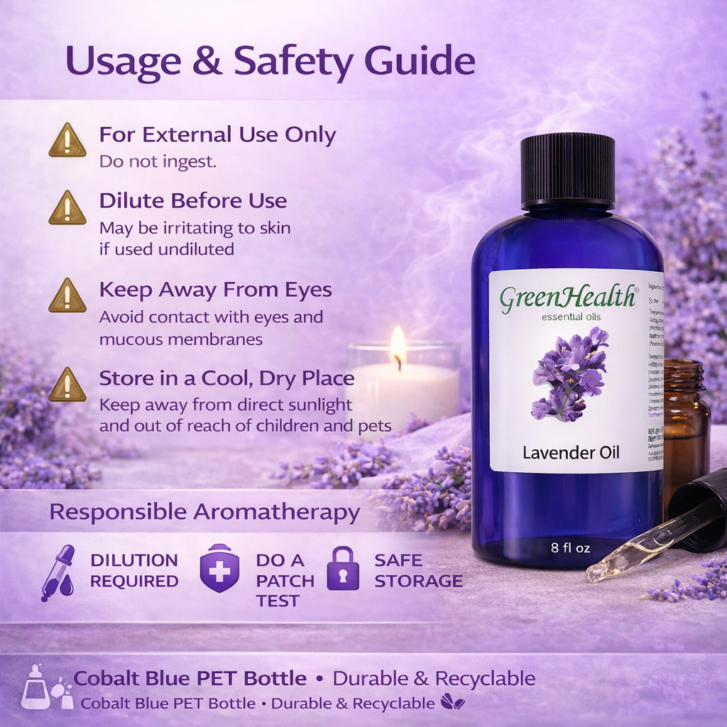 Huge BULK 8 fl oz Lavender Essential Oil by GreenHealth