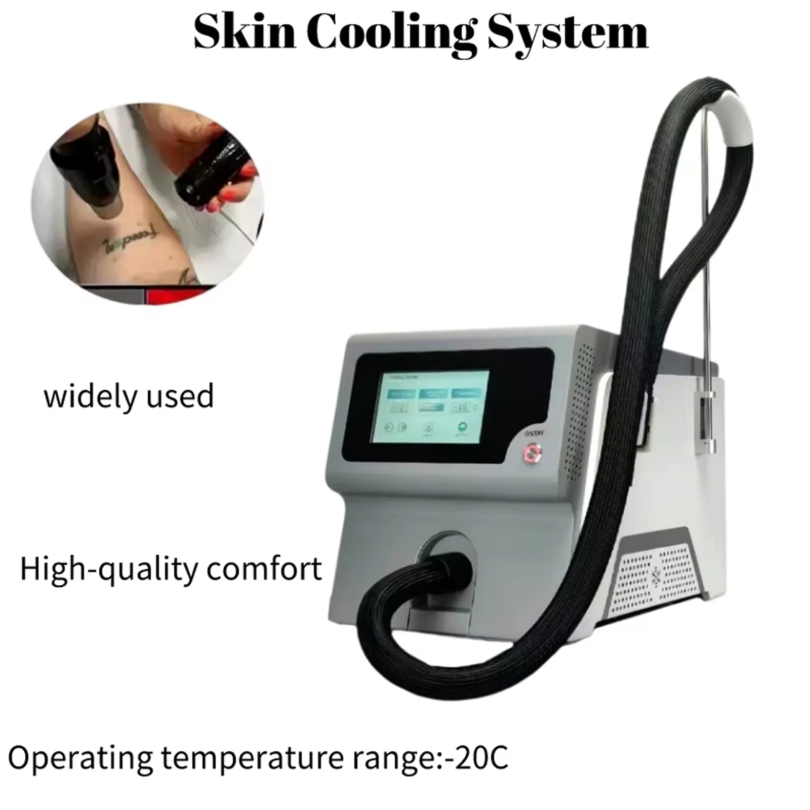 Cryo Skin Cooling Machine Cold Air System 808nm Diode Laser Tattoo Removal IPL