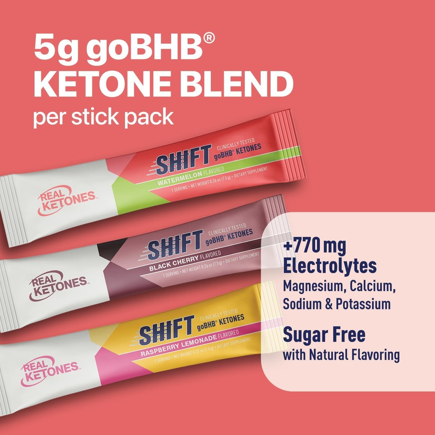 Real Ketones BHB Exogenous Ketones Drink Mix Packets Keto Electrolytes Powder Pa