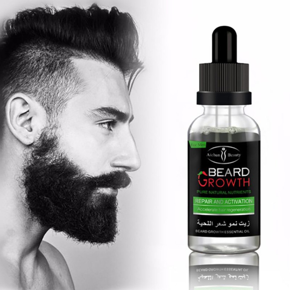 Beard Growth Oil Serum Fast Growing Beard Mustache Facial Hair Grooming for Men