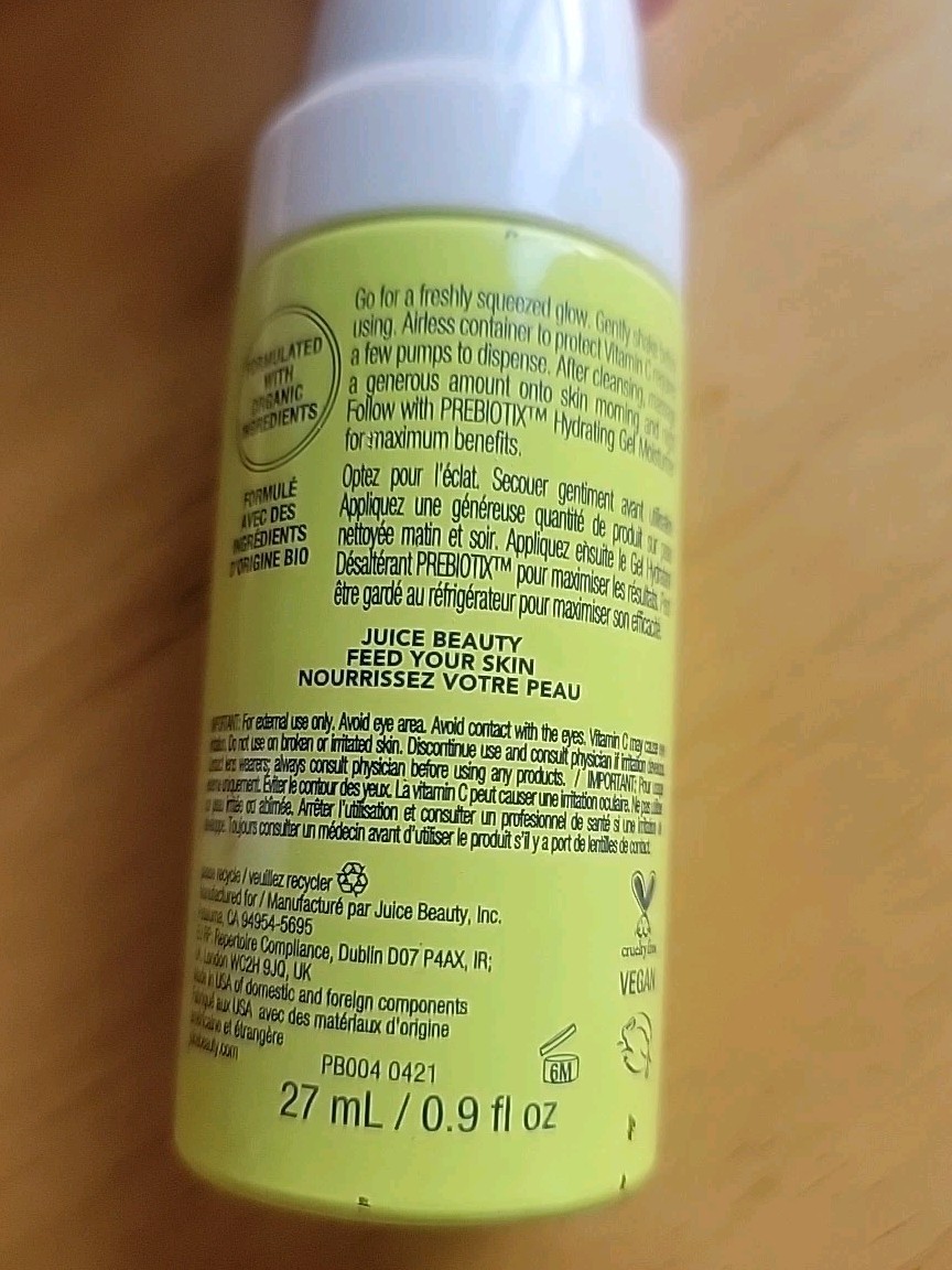 Juice Beauty Prebiotix 20% VITAMIN C 27ml/0.9oz *READ*