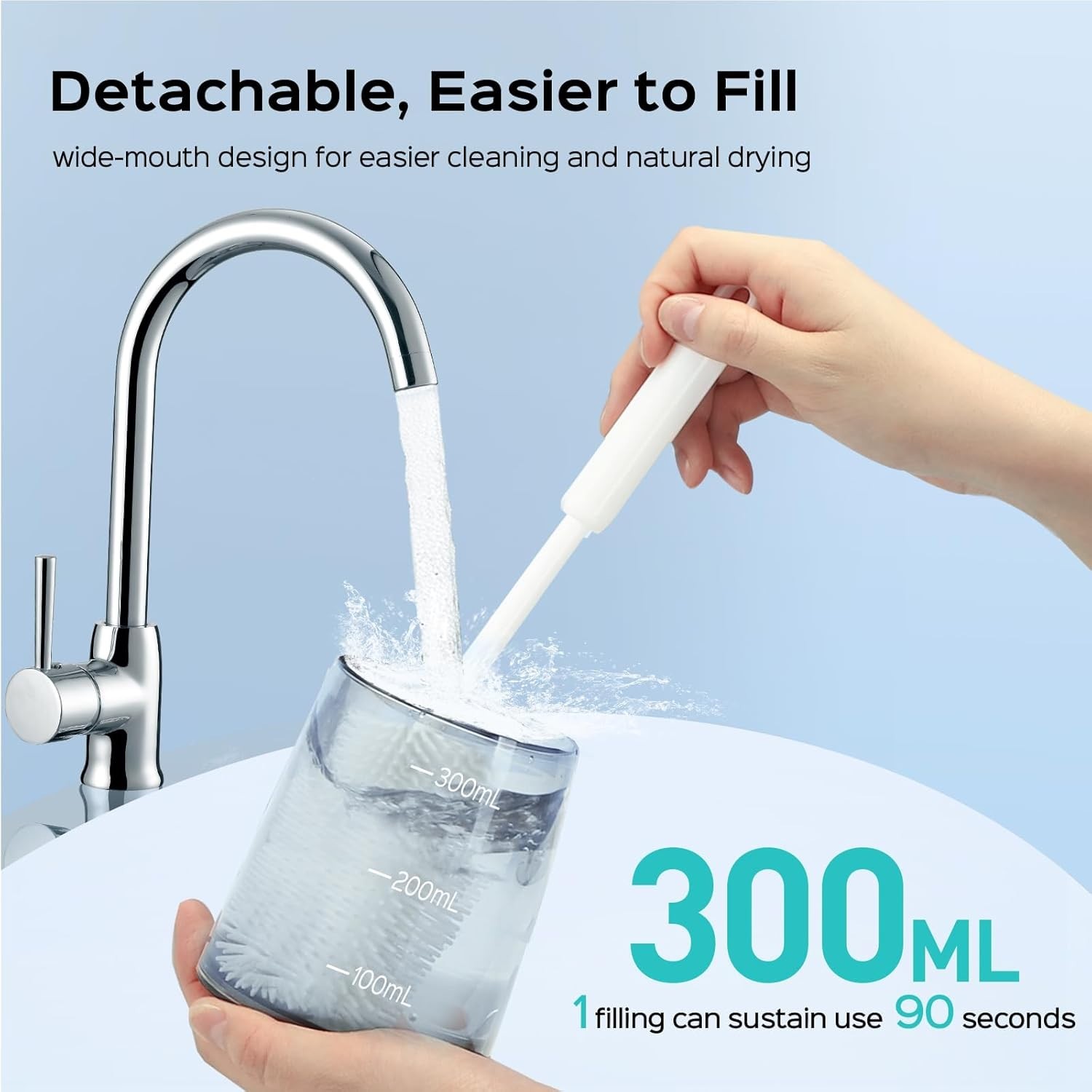 C30 Rechargeable Water Dental Flosser: Waterproof, Gentle 4 Modes for All Ages