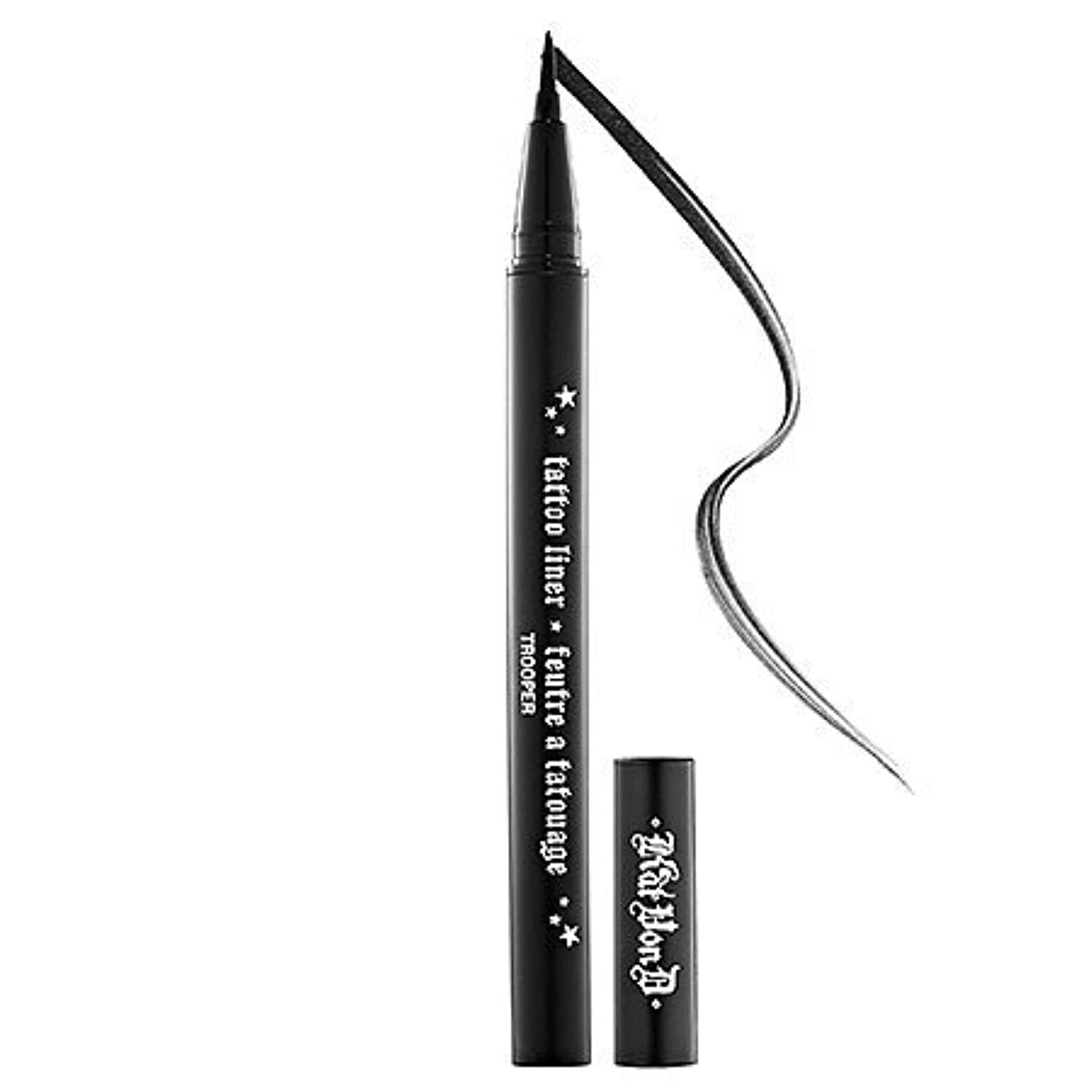 Kat Von D TATTOO LINER WATERPROOF LIQUID EYELINER- Trooper Black, 0.2ml/0.007