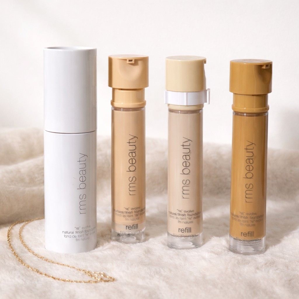 RMS Beauty Re Evolve Natural Finish Foundation Bundle 3 Shades 29ml Refillable