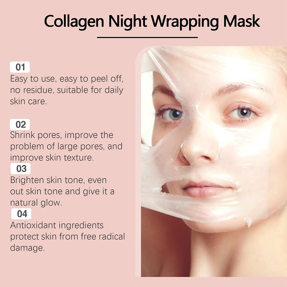 NEW Kojic Acid Turmeric Collagen Night Wrapping Mask, Overnight Brightening Mask