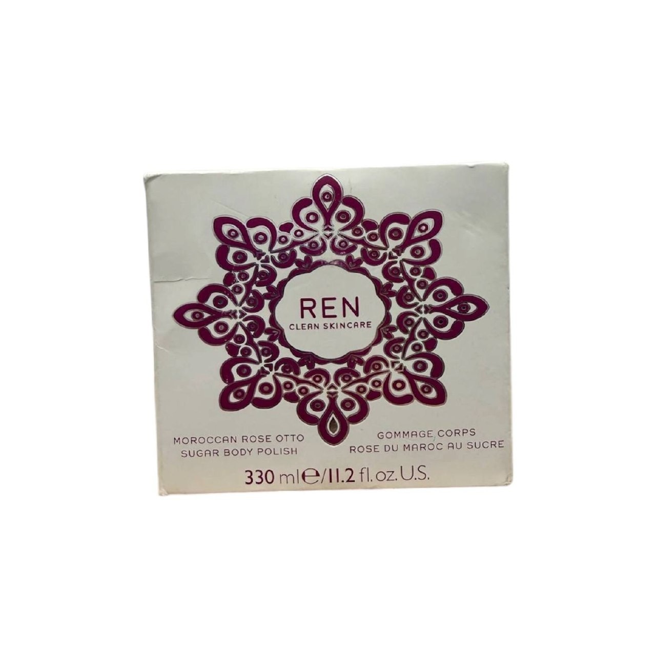 REN Moroccan Rose Otto Sugar Body Polish Exfoliating Scrub 11.2 oz 330ml