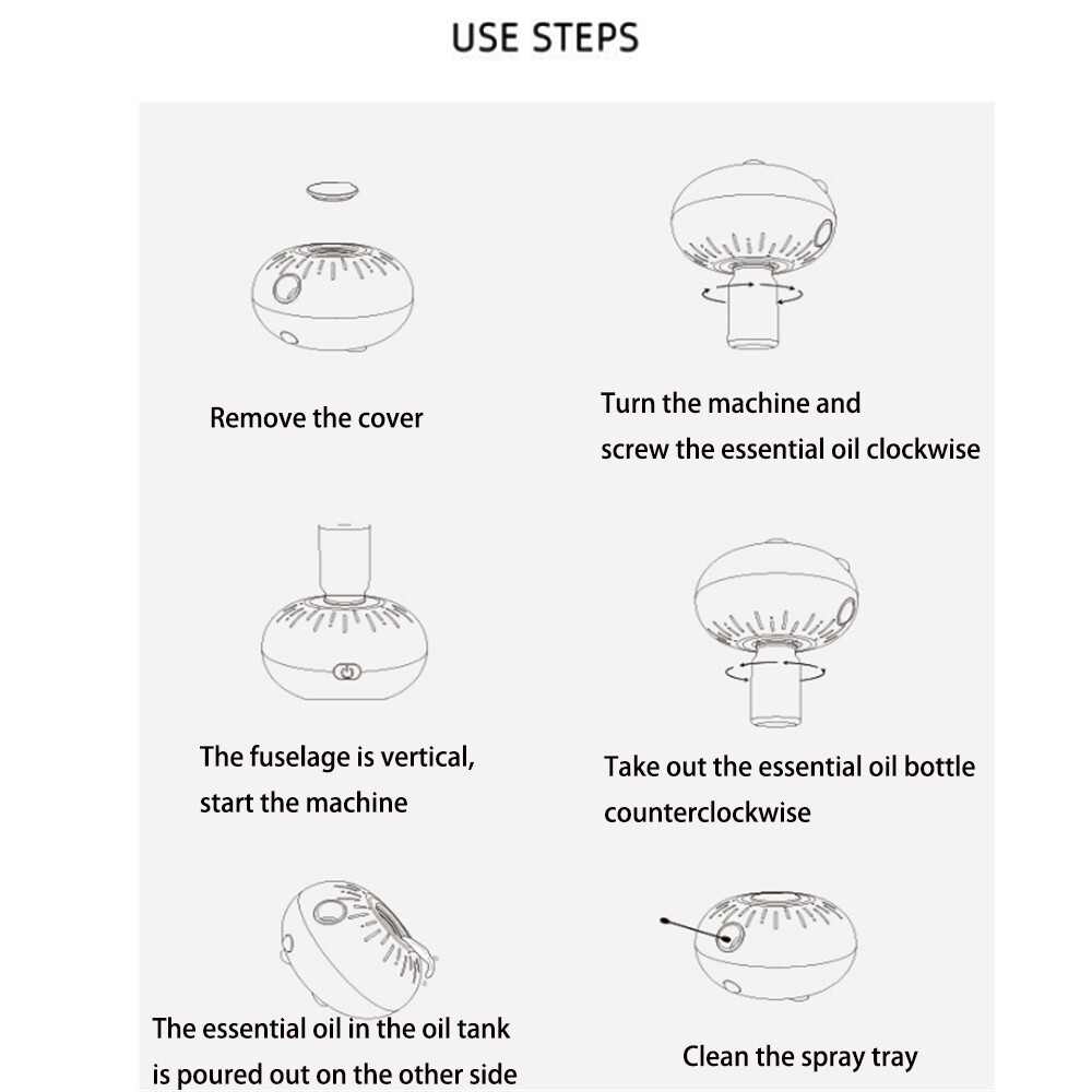 Unbranded Bubble Motion Activated Diffuser Waterless + doTERRA Frankincense 5 ml