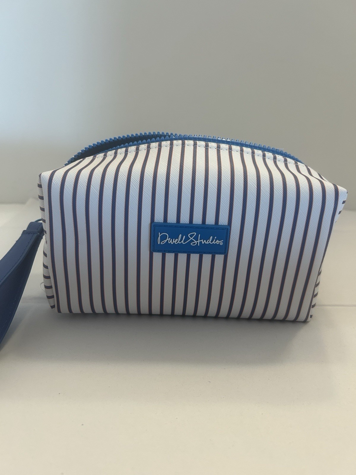 SARDINE COSMETIC BAG by Dwell Studios Trendy Unique Blue & White NEW