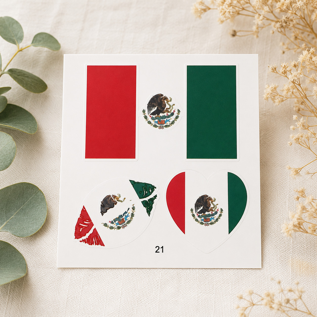 World Cup national flag tattoo sticker 5 sheets, 15 tattoo stickers