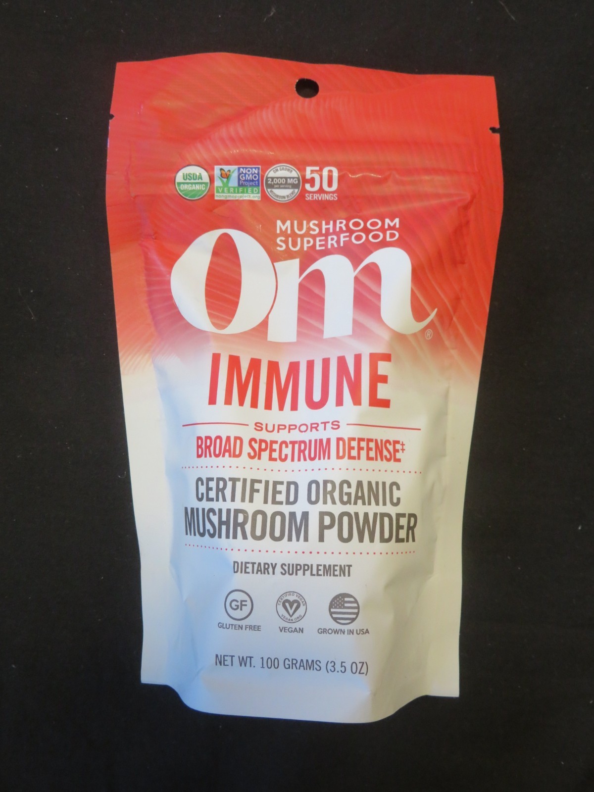 Om Mushroom Superfood Immune Supports Broad Spectrum Defense 3.5 Oz 50 Servings