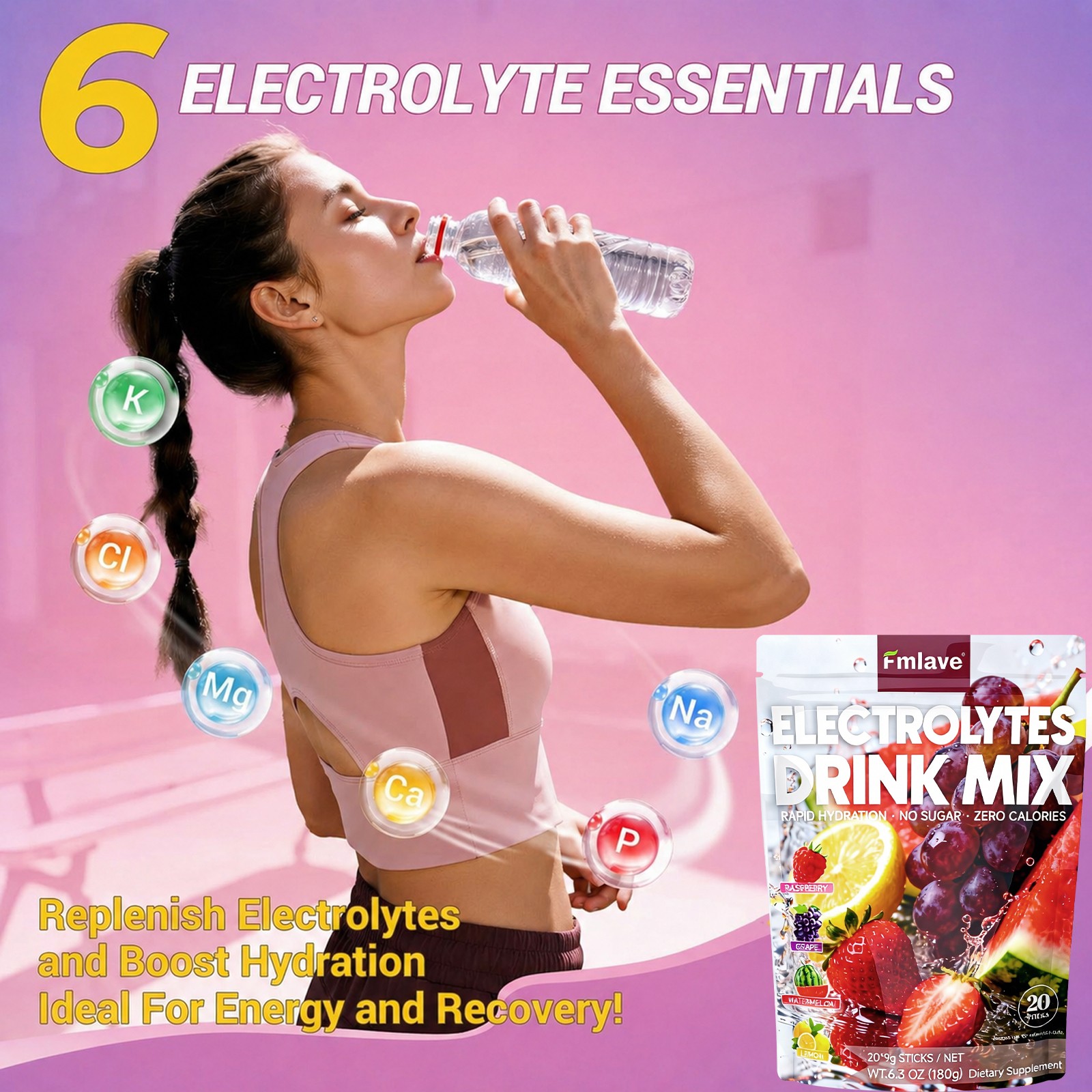 Electrolytes Powder Hydration Packets | Sugar Free Recovery Electrolyte Drink US