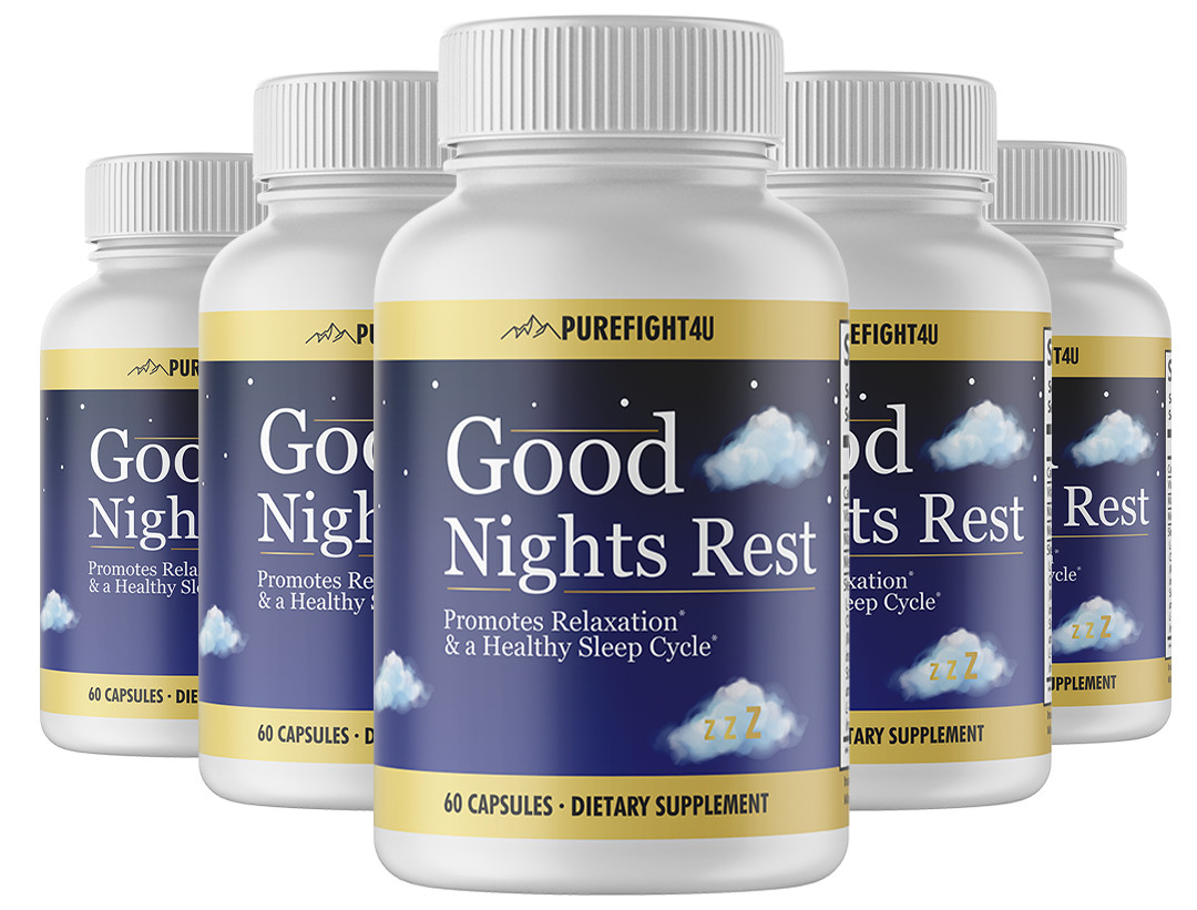 Good Night Rest Promotes Relaxation & Healthy Sleep Cycle-5 Bottles-300 Capsules
