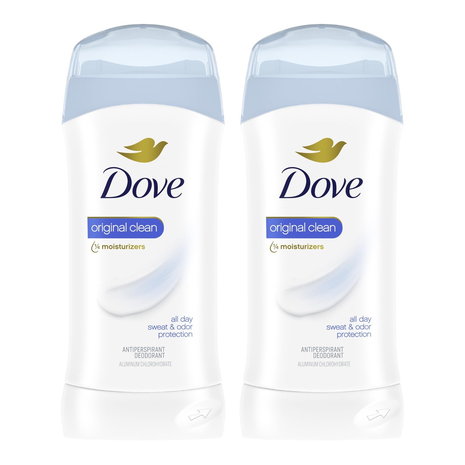 Dove Invisible Solid Antiperspirant Deodorant Stick 2 Count Original Clean, for