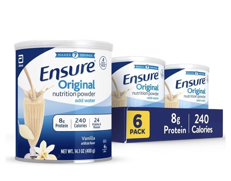 Ensure Original Nutrition Powder, Vanilla, 14.1oz – 6 Pack BB 7/26 Free Ship