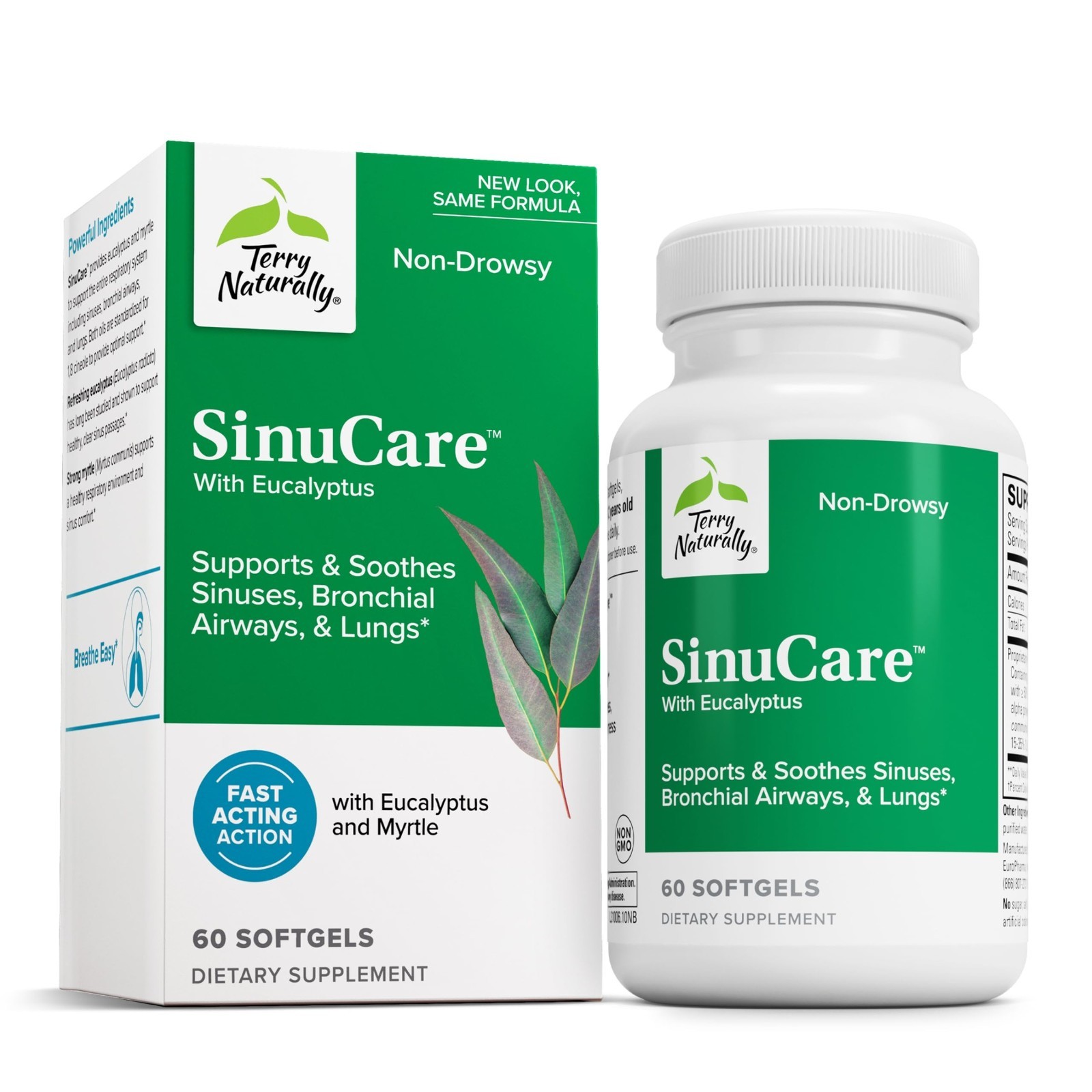 Non-Drowsy Sinus & Lung Support Softgels – 60 Non-GMO, Gluten-Free Capsules