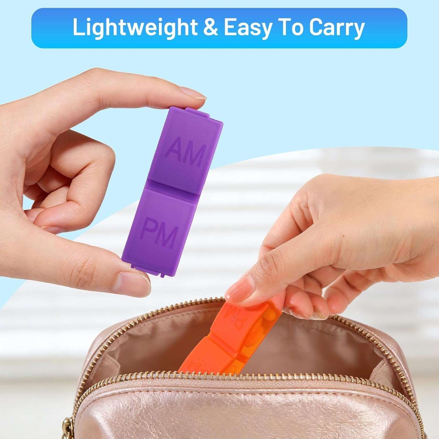 Monthly Pill Organizer 2 Times A Day, One Month Pill Box Am Pm, 30 Day