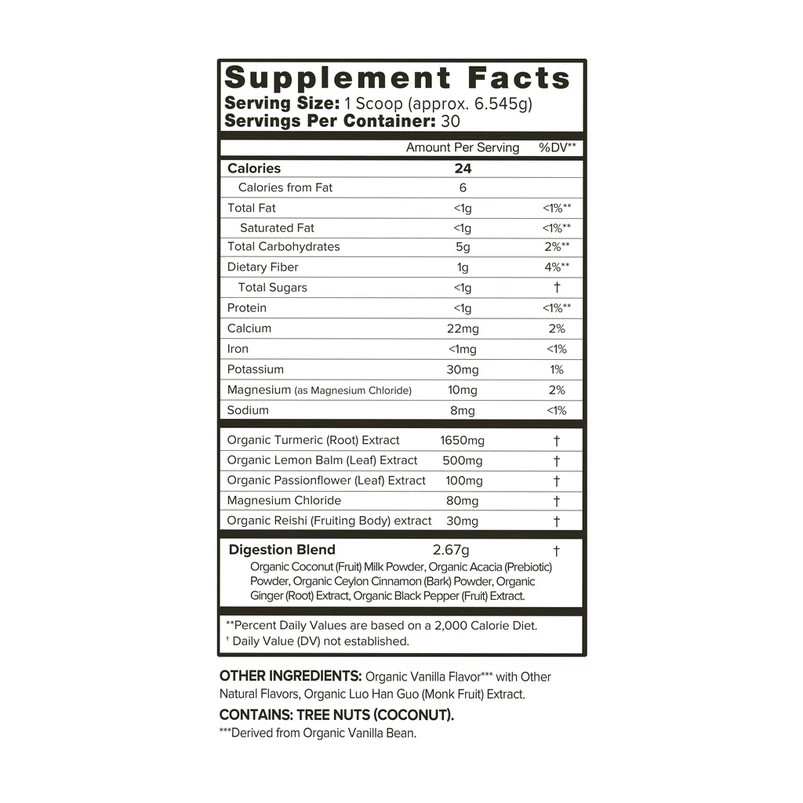 Organifi GOLD Superfood Supplement Rest & relaxation exp 11/2027