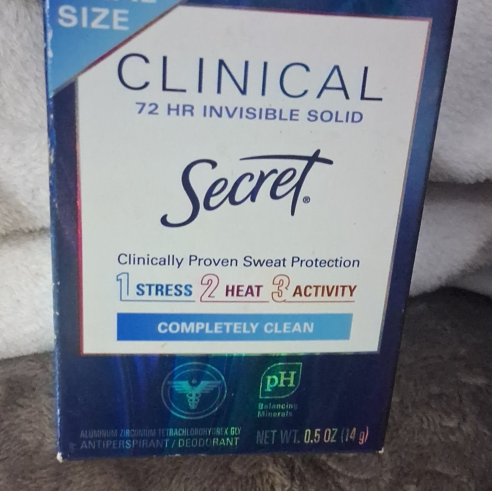 Secret Clinical 72-Hour Protection Antiperspirant Solid Completely Clean 0.5 oz