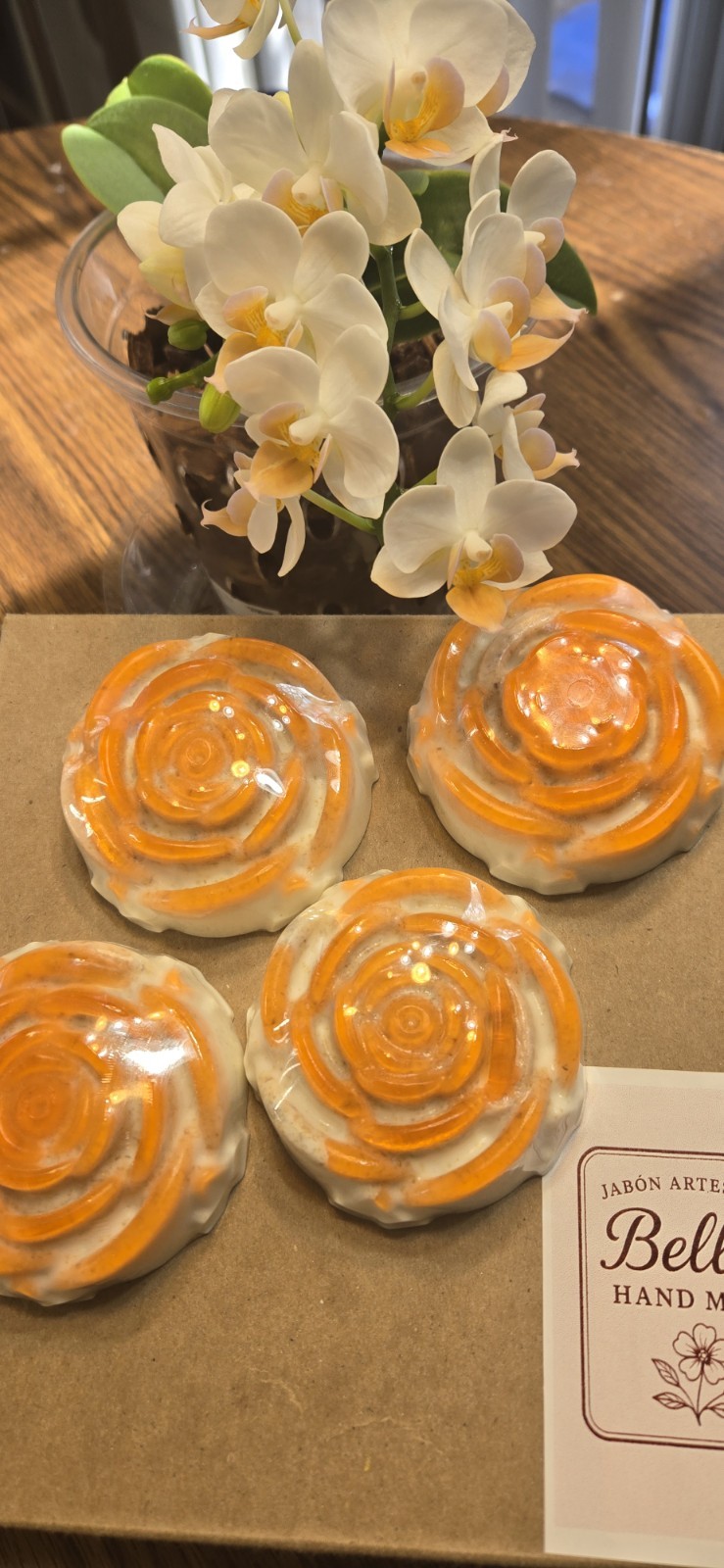 Set of 3 handmade honey and oatmeal soaps for sensitive skin