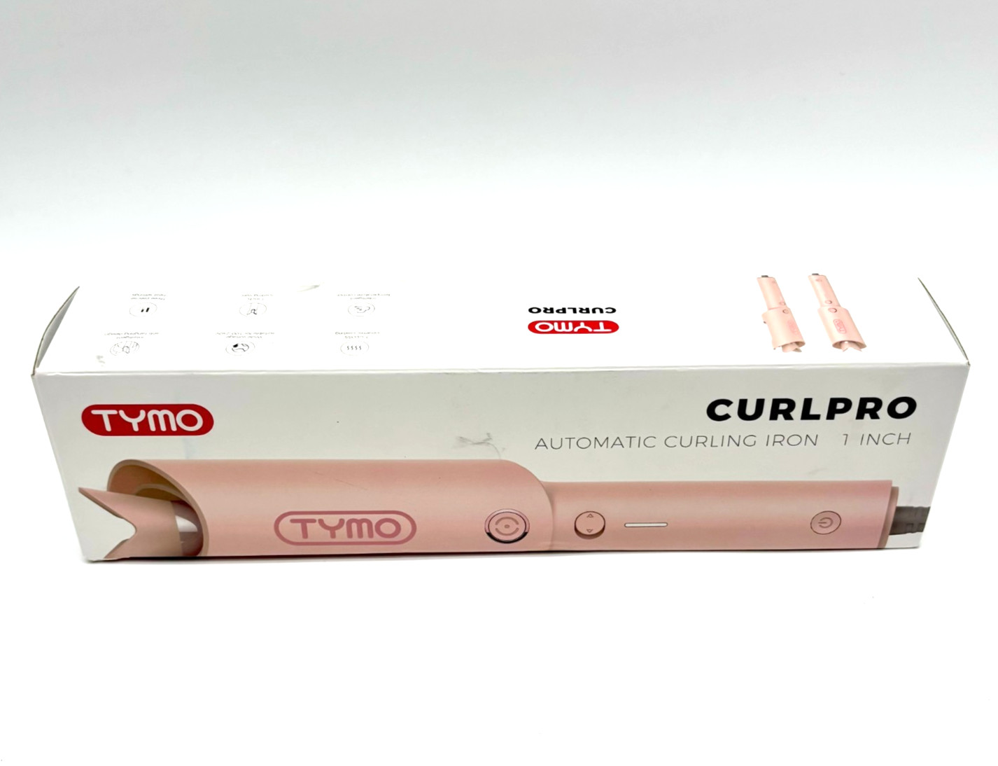Tymo Curlpro T-Gloss Ceramic Coating 1 Inch Automatic Curling Iron – Pink