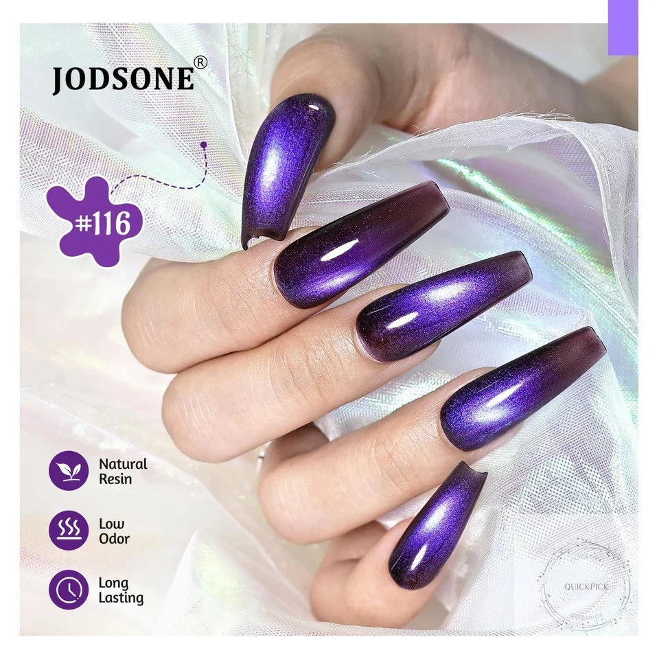 Cat Eye Gel Nail Polish 10 Colors Blue Green Red with Base Coat Top Coat Magnet