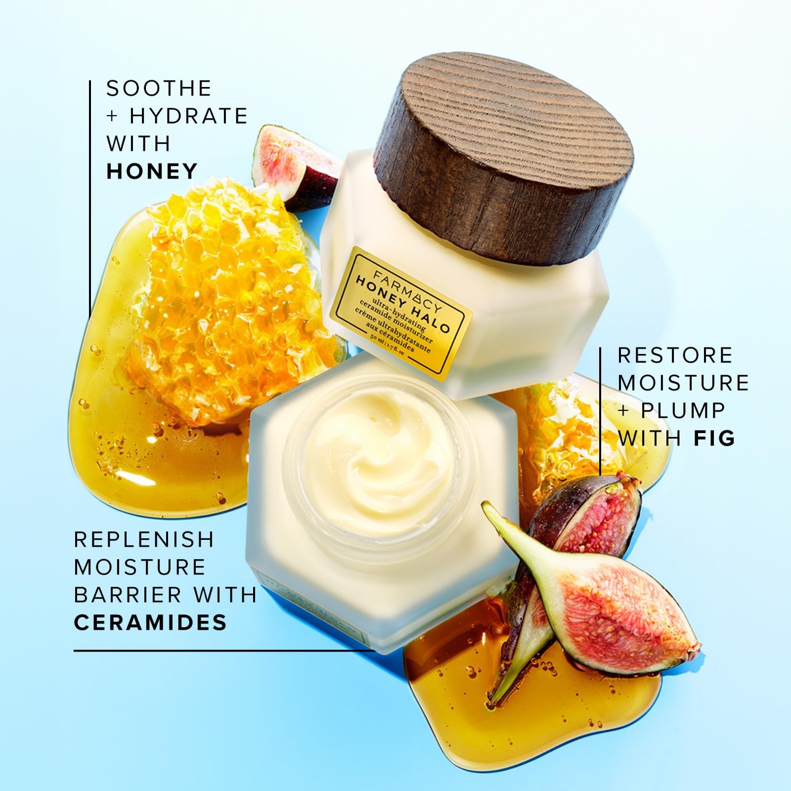 Ultra Hydrating Face Moisturizer with Honey & Ceramides – Plump & Restore Dry Sk