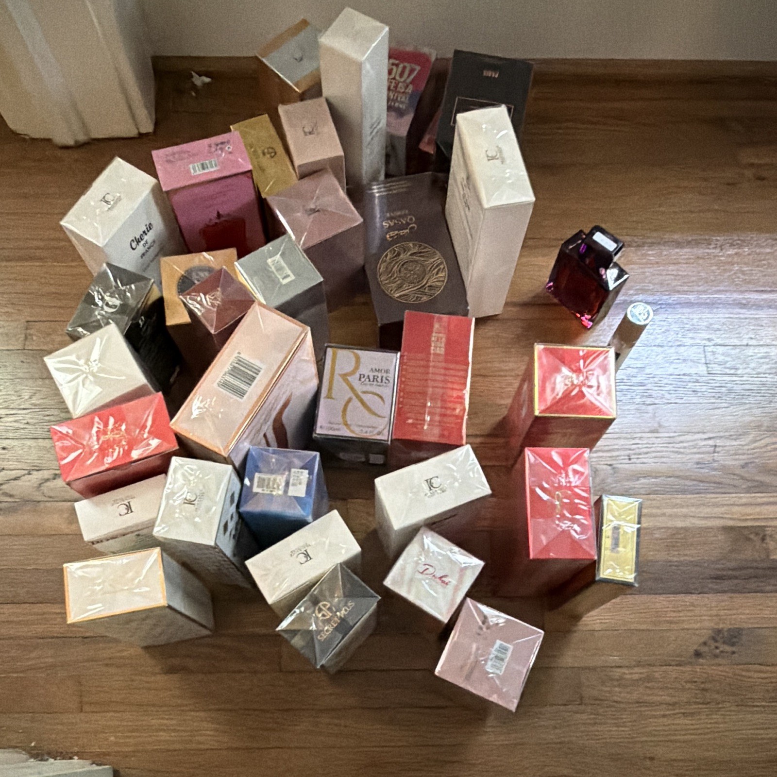 Assorted Perfume Assortment Lot, New in Box, 3.4 fl oz Regular Size (34)