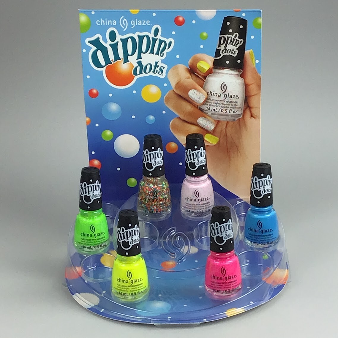 China Glaze Dippin’ Dots Nail Laquer – 0.5oz Each – Set of 6 Colors! – NEW