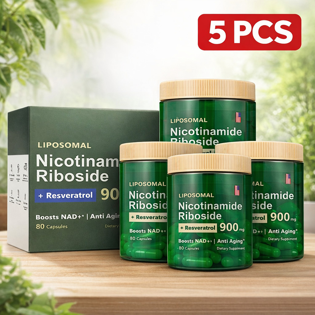 NAD Supplement 5 Pack Anti Aging Energy Support Nicotinamide Riboside Resveratro