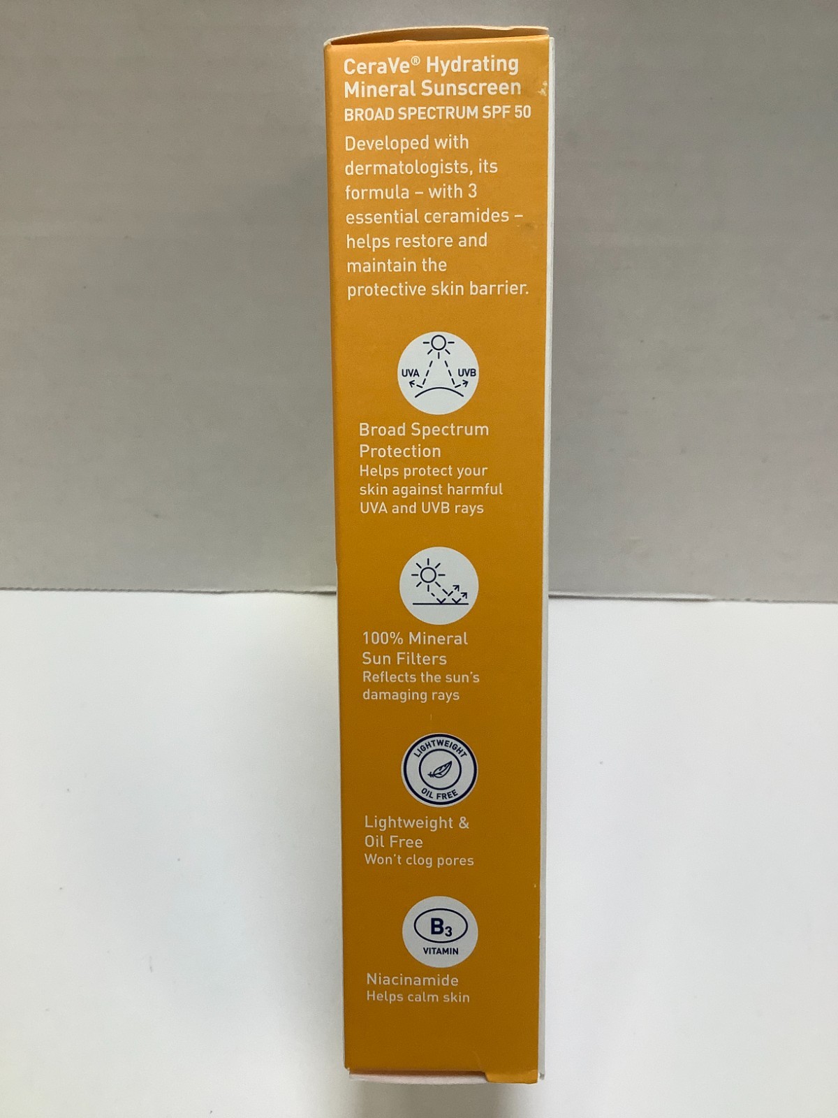 CeraVe Hydrating Mineral Face Sunscreen, SPF50, 2.5oz, Exp. 04/2027, 3pk