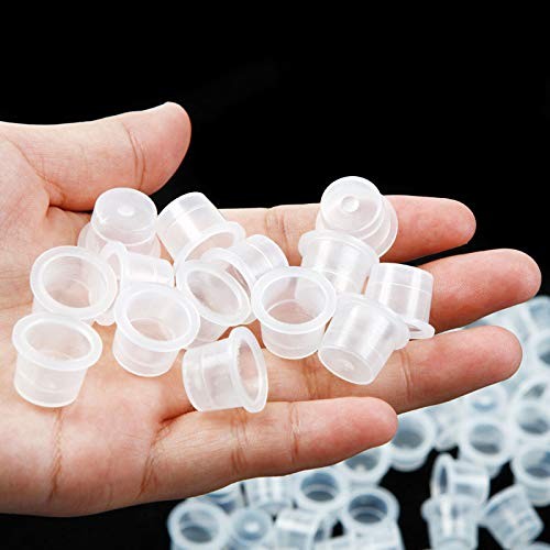 Jconly Tattoo Ink Caps – 1000Pcs Disposable Plastic Pigment Small 1000