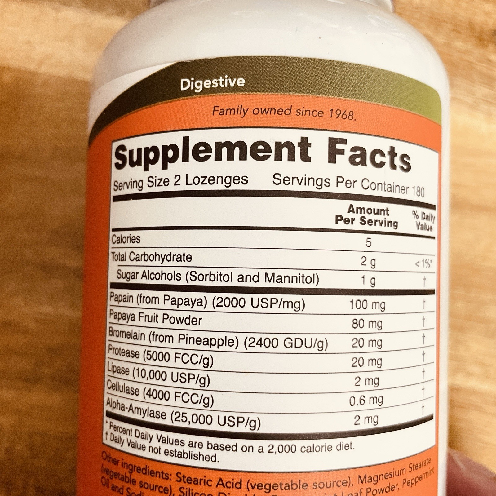 Now Foods Papaya Enzymes Chewable 360 Lozenges 09/2026
