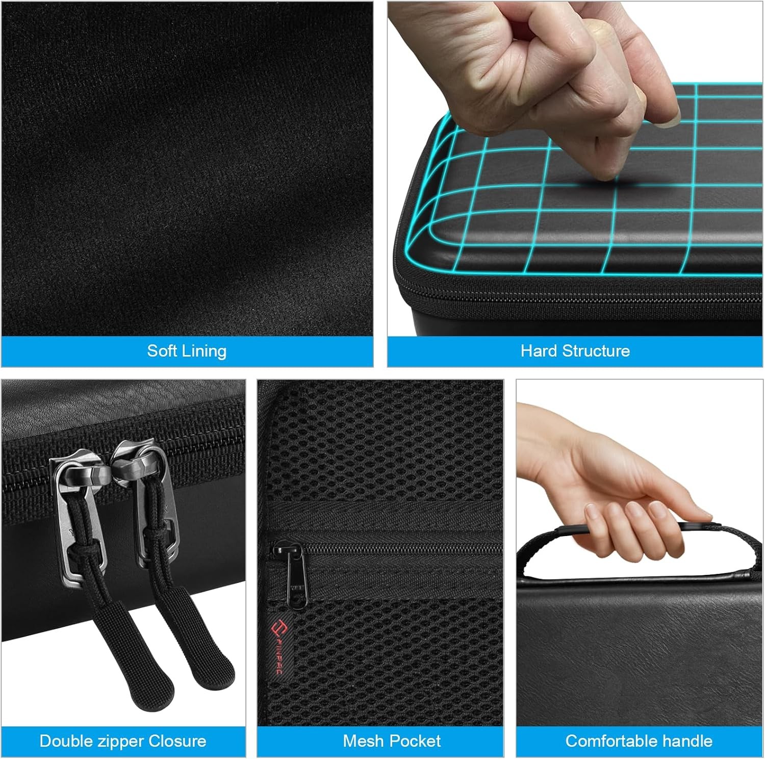 Travel Sunglasses Organizer Case with 8-Slot Adjustable Compartments Men Women