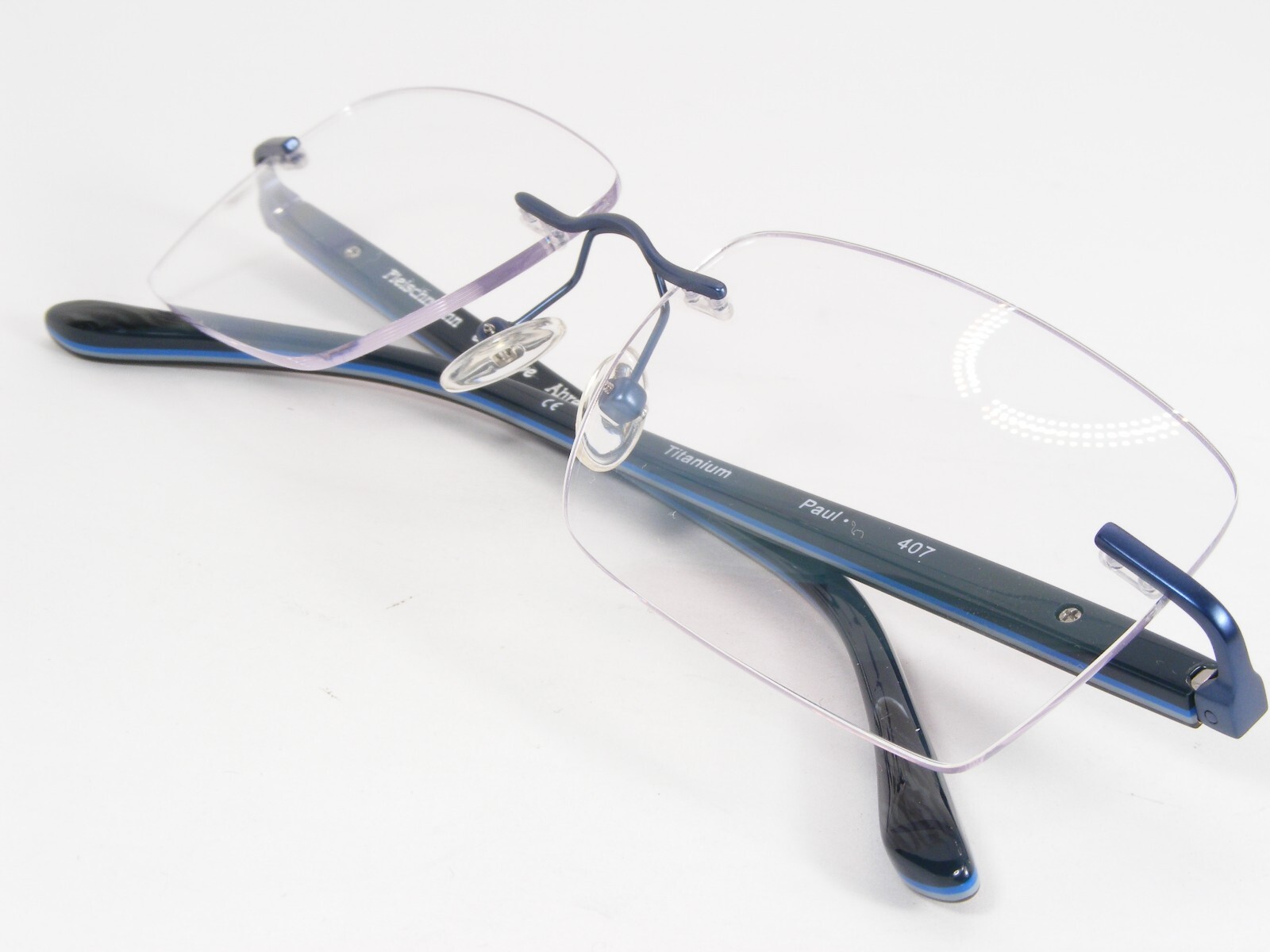 Fleischmann exclusive Paul 407 Blue UNIQUE RARE TITANIUM EYEGLASSES 55-20-135mm