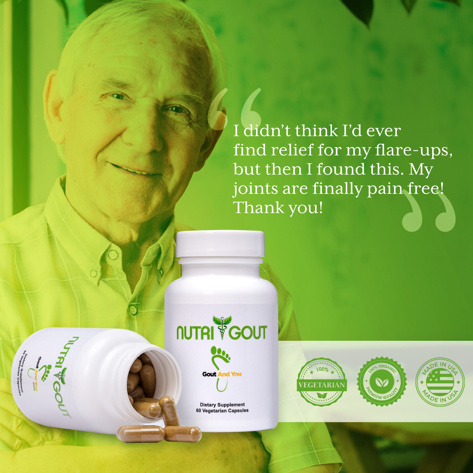 4 Bottles NutriGout Uric Acid Lowering and Gout Supplement from GoutandYou.com