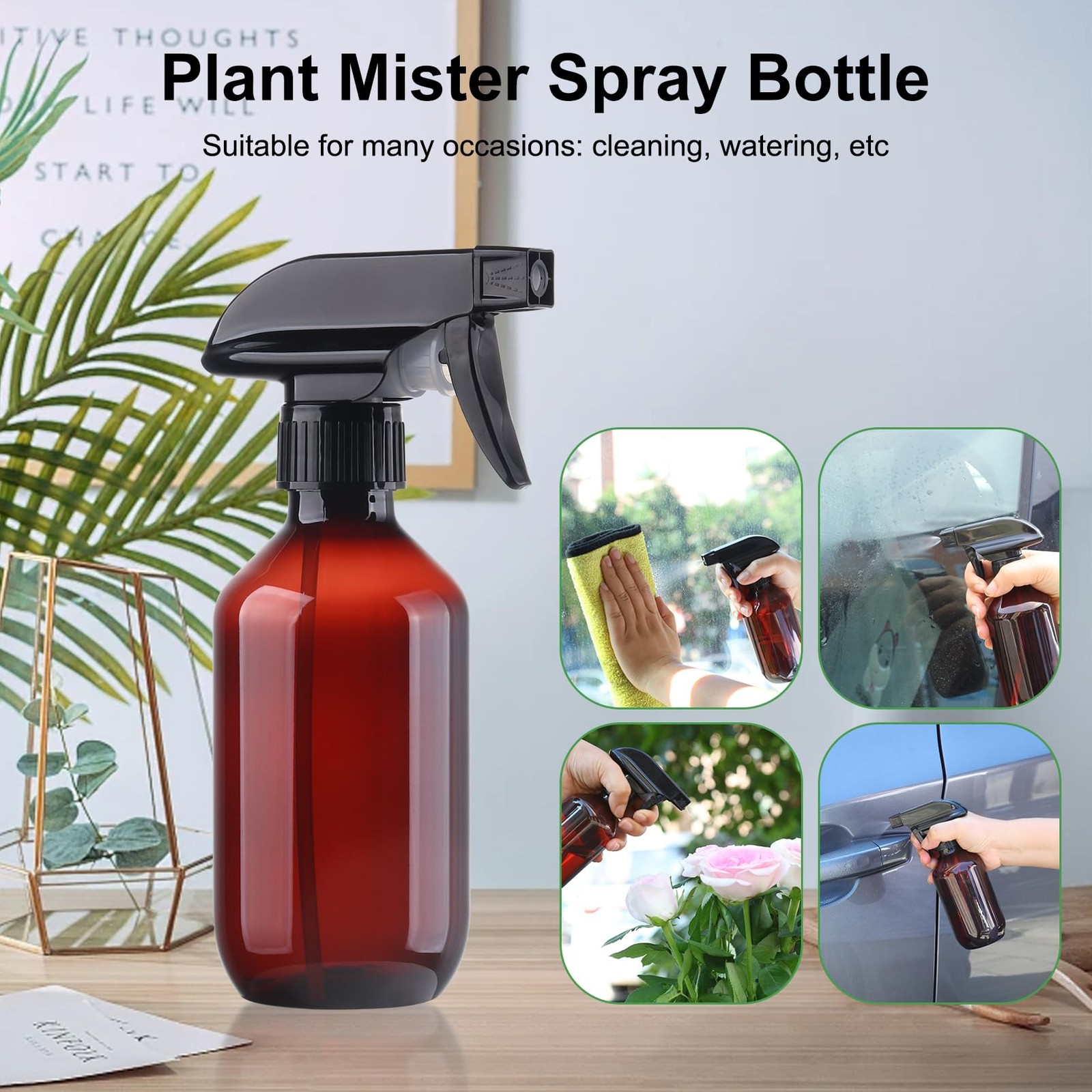 Spray Bottles Water Spray Bottle 2 Packs BPA Free 10 oz/300 ml Plastic Refill…